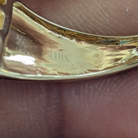 Real Natural Diamond 10kt Gold Ring For Men